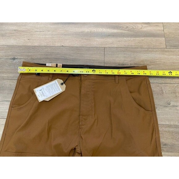 Prana Zion Cargo Pants II Mens 40X32 Belted Brown Straight Outdoor Hiking NEW - Picture 5 of 10
